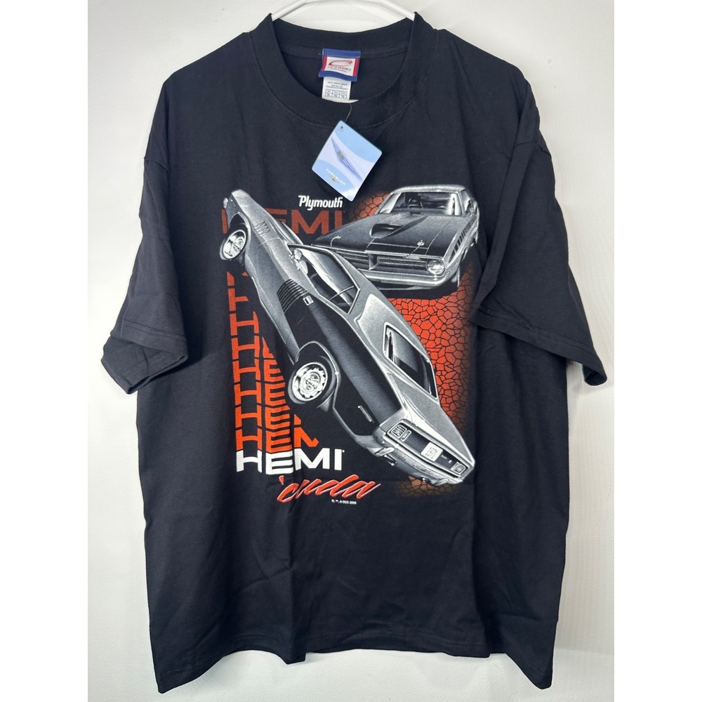 Vintage 2006 Plymouth Hemi Cude T Shirt Black‎ Short Sleeve Crew Neck - XL
